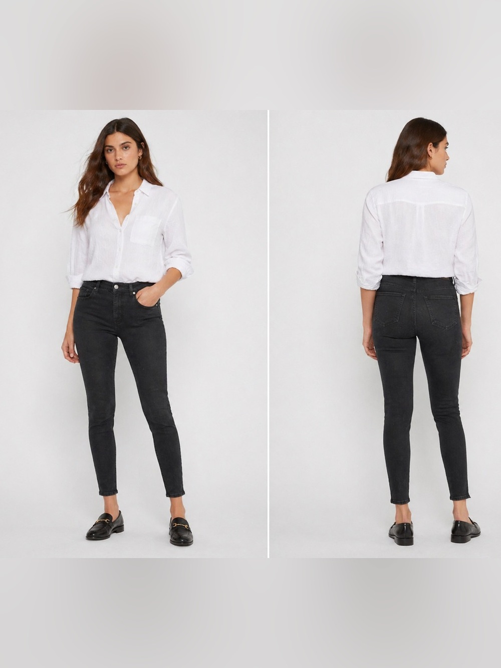 Rails Black Denim Jeans with Subtle Texture